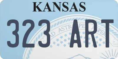 KS license plate 323ART
