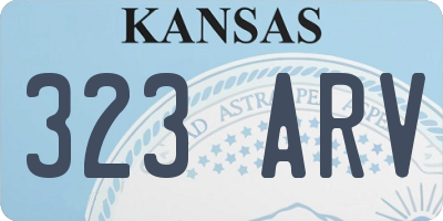 KS license plate 323ARV