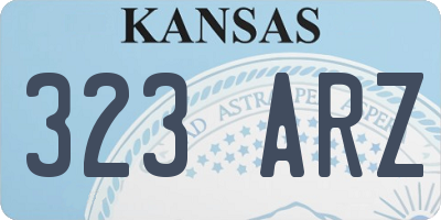 KS license plate 323ARZ