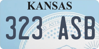 KS license plate 323ASB