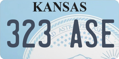 KS license plate 323ASE