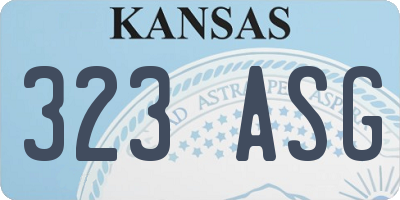 KS license plate 323ASG