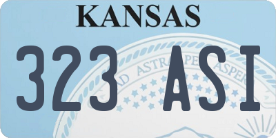 KS license plate 323ASI
