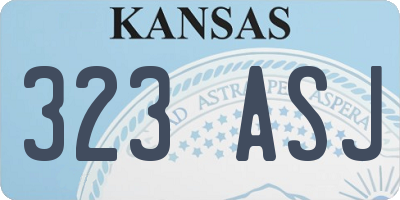 KS license plate 323ASJ