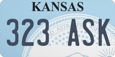 KS license plate 323ASK