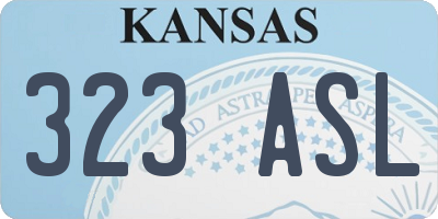 KS license plate 323ASL