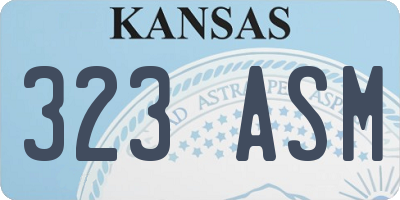 KS license plate 323ASM