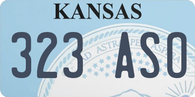 KS license plate 323ASO