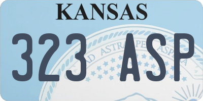 KS license plate 323ASP