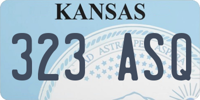 KS license plate 323ASQ