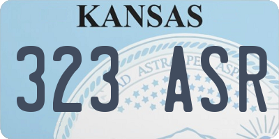 KS license plate 323ASR