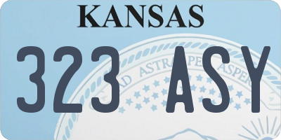 KS license plate 323ASY