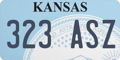 KS license plate 323ASZ