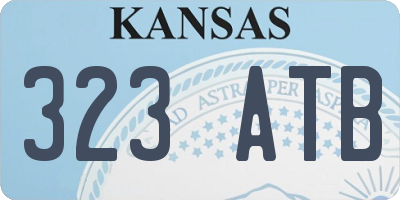 KS license plate 323ATB