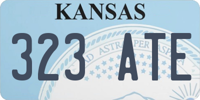 KS license plate 323ATE
