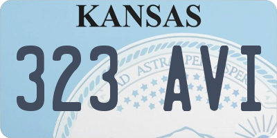 KS license plate 323AVI