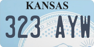 KS license plate 323AYW