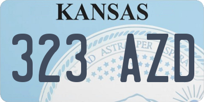 KS license plate 323AZD