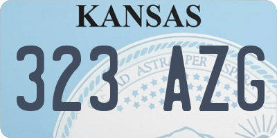 KS license plate 323AZG