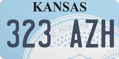 KS license plate 323AZH