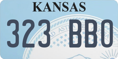 KS license plate 323BBO