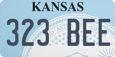 KS license plate 323BEE