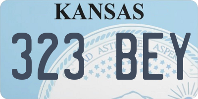 KS license plate 323BEY