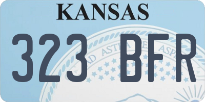 KS license plate 323BFR