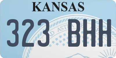 KS license plate 323BHH