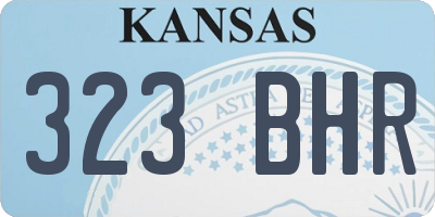 KS license plate 323BHR