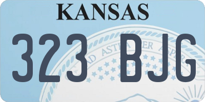 KS license plate 323BJG