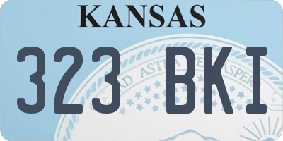 KS license plate 323BKI
