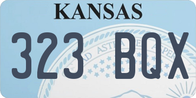 KS license plate 323BQX
