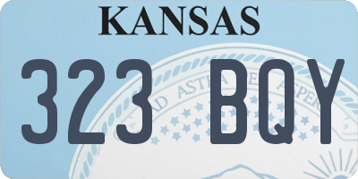 KS license plate 323BQY