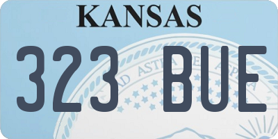 KS license plate 323BUE