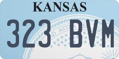 KS license plate 323BVM