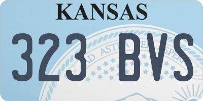 KS license plate 323BVS