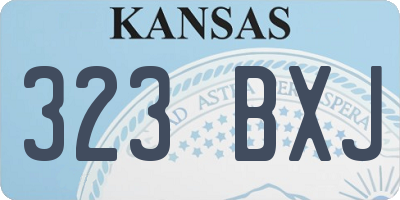 KS license plate 323BXJ