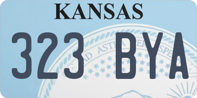 KS license plate 323BYA