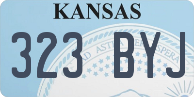 KS license plate 323BYJ