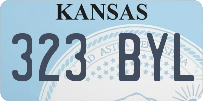 KS license plate 323BYL