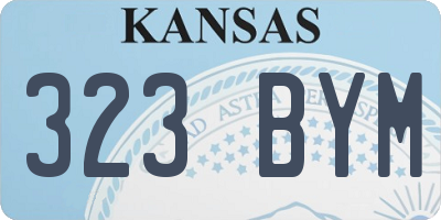 KS license plate 323BYM