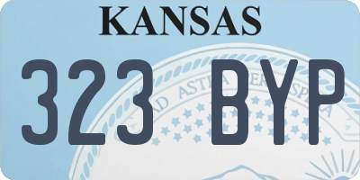 KS license plate 323BYP