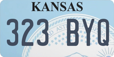 KS license plate 323BYQ