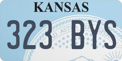 KS license plate 323BYS