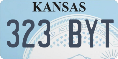 KS license plate 323BYT
