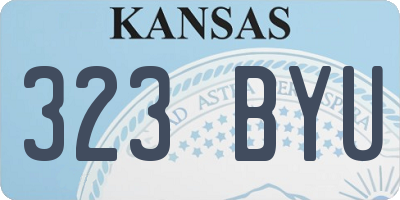 KS license plate 323BYU