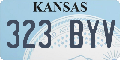 KS license plate 323BYV