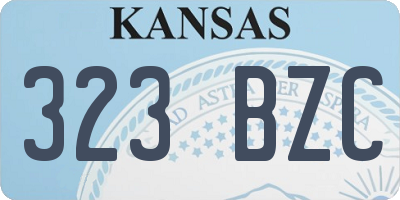 KS license plate 323BZC