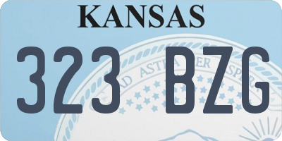 KS license plate 323BZG